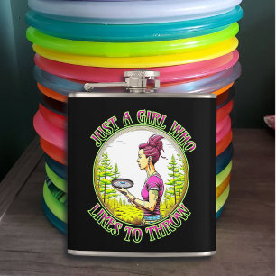 Flasques Juste une fille qui aime lancer Disk Golf