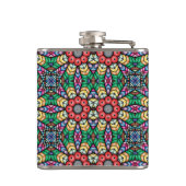 Flasques Kaleidoscope Élégant Monogramme Orné Coloré (Dos)