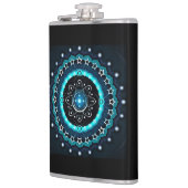 Flasques Kaleidoscope Mandala avec un Arrière - plan noir (Gauche)