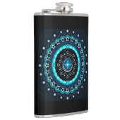 Flasques Kaleidoscope Mandala avec un Arrière - plan noir (Droite)