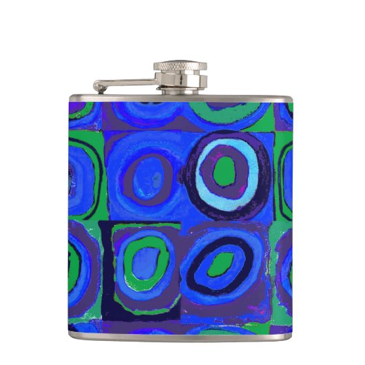Flasques Kandinsky Farbstudie Carrés Bleus Cercle Carré (Devant)