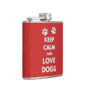 Flasques Keep calm and love dogs (Droite)