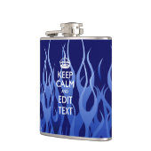 Flasques Keep Calm on Blue Flames (Gauche)