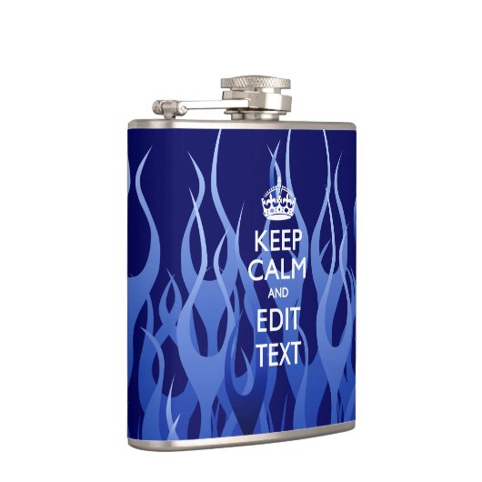 Flasques Keep Calm on Blue Flames (Droite)
