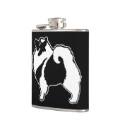 Flasques Keeshond Graphics - Cute Original Chig Art (Gauche)