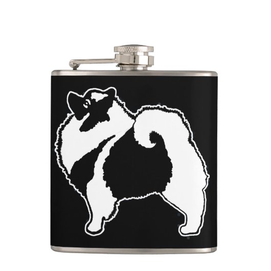 Flasques Keeshond Graphics - Cute Original Chig Art (Devant)