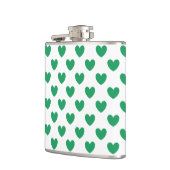 Flasques Kelly Coeurs polka vert sur blanc (Gauche)