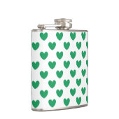 Flasques Kelly Coeurs polka vert sur blanc (Droite)