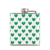 Flasques Kelly Coeurs polka vert sur blanc (Dos)