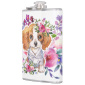 Flasques King Charles Spaniel avec Fleurs Mug classique (Gauche)