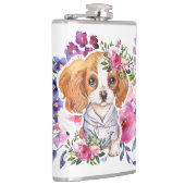 Flasques King Charles Spaniel avec Fleurs Mug classique (Droite)