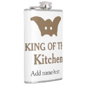 Flasques King of the cuisine chef cuisine ajouter nom couro (Droite)