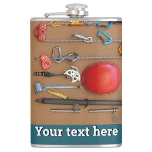 Flasques Kit d'alpinisme, casque, cordes, carabiners