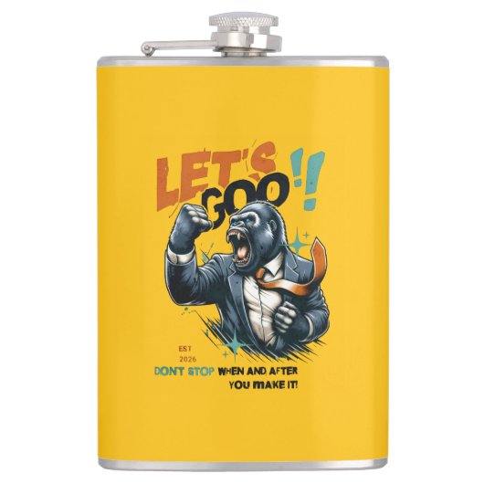 FLASQUES KITCHEN LET'S GOO LESSONS LEARN VINYL WRAP FLASK  (Devant)