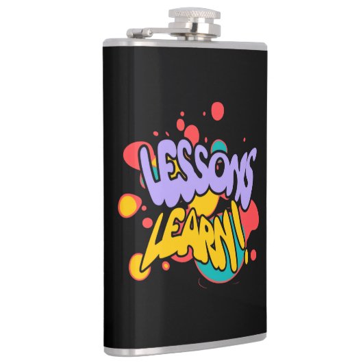 FLASQUES KITCHEN PAINT SPLASH LESSONS VINYL WRAPPED FLASK (Droite)