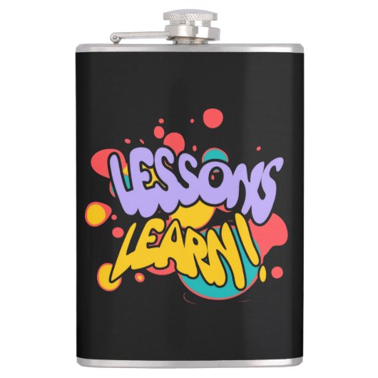FLASQUES KITCHEN PAINT SPLASH LESSONS VINYL WRAPPED FLASK (Devant)