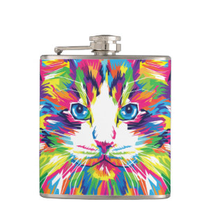 Flasques Kitten Chat Visage Prismatique Design-21908