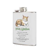 Flasques Kitty Wisdom - Règles de chats amusantes avec un c (Gauche)