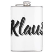 Flasques Klaus nom d'homme, (Devant)