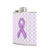 Flasques Knit de sensibilisation au ruban rose de style cri (Gauche)