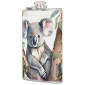 Flasques Koala assis dans un eucalyptus (Gauche)