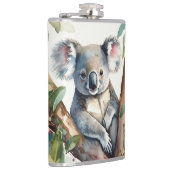 Flasques Koala assis dans un eucalyptus (Droite)