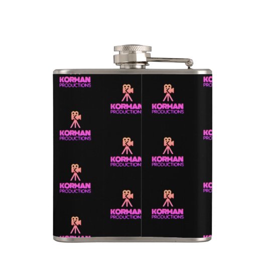 Flasques Korman Productions YouTube Channel Pink Logo Carre (Dos)