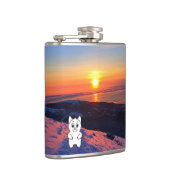 Flasques La bête de neige de coucher du soleil passe en (Droite)