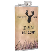 Flasques La chasse est sur le cadeau de mariage personnalis (Droite)