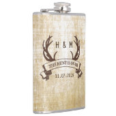 Flasques "La chasse est terminée" Rustique personnalisé mar (Droite)