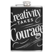 Flasques La créativité prend du courage inspiré par l'art (Devant)