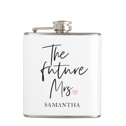 Flasques La future Mme et Votre Nom | Cadeau de beauté mode (Devant)