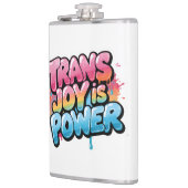 Flasques La joie trans est un design de citation d'art de f (Gauche)