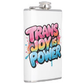 Flasques La joie trans est un design de citation d'art de f (Droite)