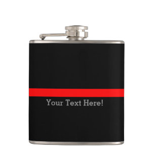 Flasques La ligne rouge mince symbolique votre texte sur le