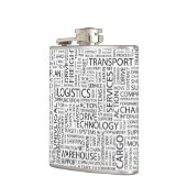 Flasques La LOGISTIQUE modèle avec des mots (Gauche)