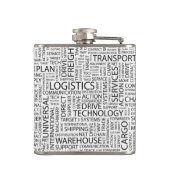Flasques La LOGISTIQUE modèle avec des mots (Dos)