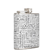 Flasques La LOGISTIQUE modèle avec des mots (Droite)