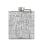 Flasques La LOGISTIQUE modèle avec des mots (Dos)