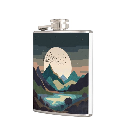 Flasques La Lune Sur Le Lac (Gauche)