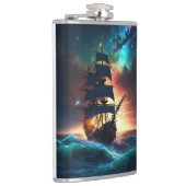 Flasques La lutte d'un yacht au milieu du W (Droite)