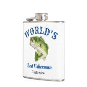 Flasques La meilleure fiole du pêcheur au monde enveloppée  (Gauche)