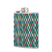 Flasques La moitié du siècle Teal moderne et motif de (Gauche)