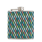 Flasques La moitié du siècle Teal moderne et motif de (Devant)