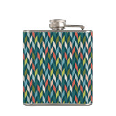 Flasques La moitié du siècle Teal moderne et motif de (Dos)