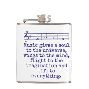Flasques La Musique Donne Une Âme - Citation De Musique