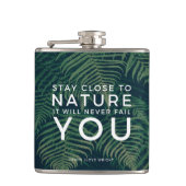 Flasques La Nature N'Échouera Jamais Vous Citez Palm Tree (Devant)