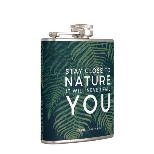 Flasques La Nature N'Échouera Jamais Vous Citez Palm Tree (Droite)