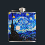 Flasques La Nuit étoilée de Vincent Van Gogh<br><div class="desc">Vincent Van Gogh La Nuit Starry. C'est un vieux chef-d'oeuvre du peintre maître néerlandais Vincent Van Gogh.Cette peinture de paysage d'art raffiné a de belles couleurs vives et saturées. Vincent Van Gogh était un peintre impressionniste de poste hollandais. Cette image est du domaine public</div>