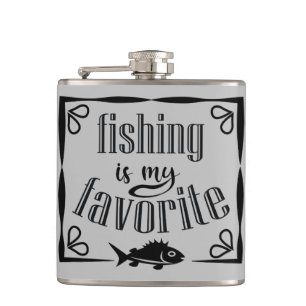 Flasques La pêche est ma citation préférée